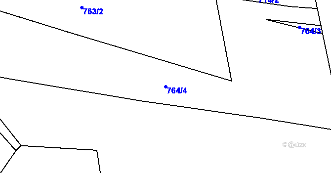 Parcela st. 764/4 v KÚ Vernéřov, Katastrální mapa