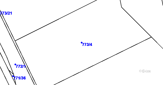 Parcela st. 773/4 v KÚ Vernéřov, Katastrální mapa