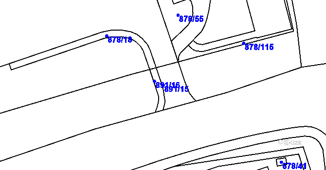 Parcela st. 891/15 v KÚ Vernéřov, Katastrální mapa