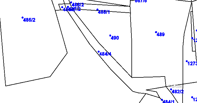Parcela st. 484/4 v KÚ Vernéřov, Katastrální mapa