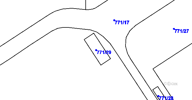 Parcela st. 771/29 v KÚ Vernéřov, Katastrální mapa