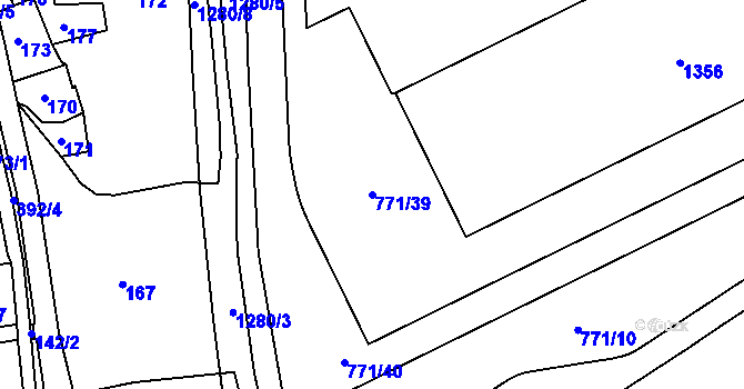 Parcela st. 771/39 v KÚ Vernéřov, Katastrální mapa