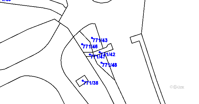 Parcela st. 771/42 v KÚ Vernéřov, Katastrální mapa
