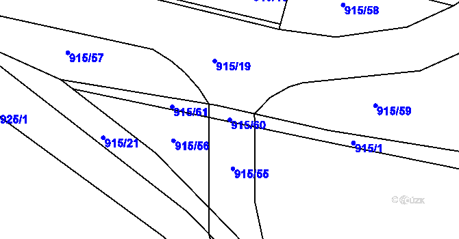 Parcela st. 915/60 v KÚ Vernéřov, Katastrální mapa