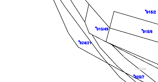 Parcela st. 924/21 v KÚ Vernéřov, Katastrální mapa