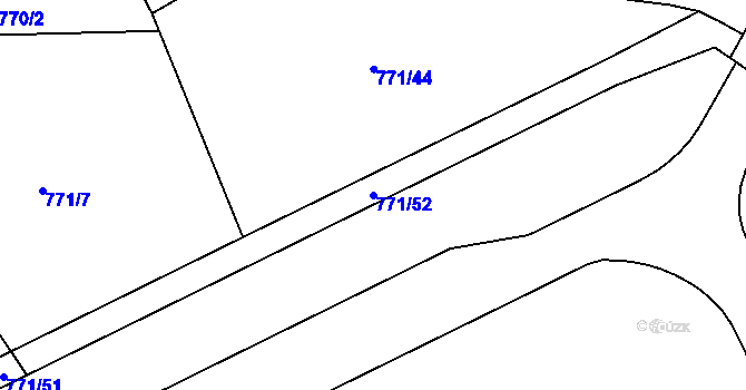Parcela st. 771/52 v KÚ Vernéřov, Katastrální mapa
