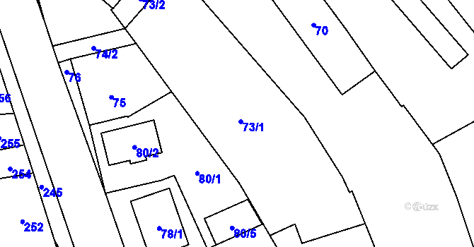 Parcela st. 73 v KÚ Věrovany, Katastrální mapa