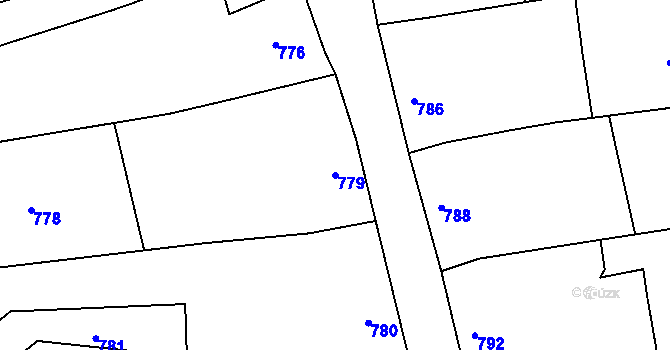 Parcela st. 779 v KÚ Věrovany, Katastrální mapa