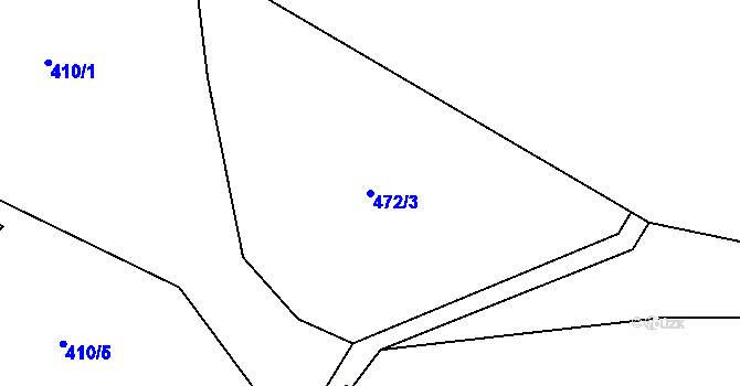 Parcela st. 472/3 v KÚ Týniště, Katastrální mapa