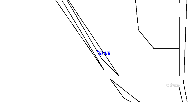 Parcela st. 571/6 v KÚ Týniště, Katastrální mapa