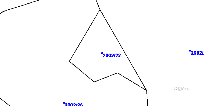 Parcela st. 2002/22 v KÚ Veřovice, Katastrální mapa