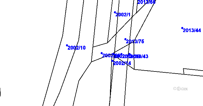 Parcela st. 2002/66 v KÚ Veřovice, Katastrální mapa