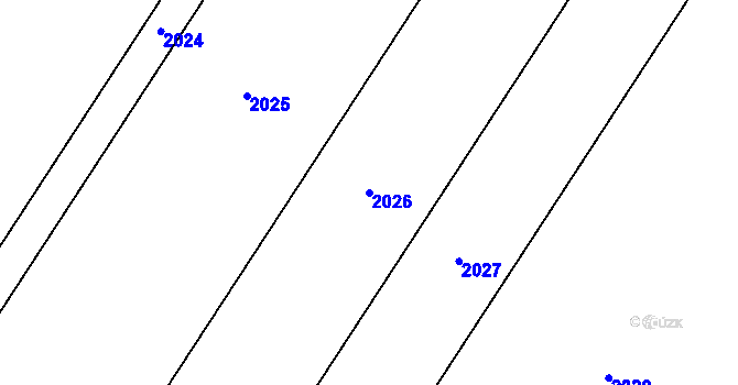 Parcela st. 2026 v KÚ Vesce u Dačic, Katastrální mapa