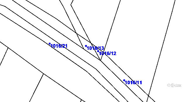 Parcela st. 1016/12 v KÚ Čeraz, Katastrální mapa