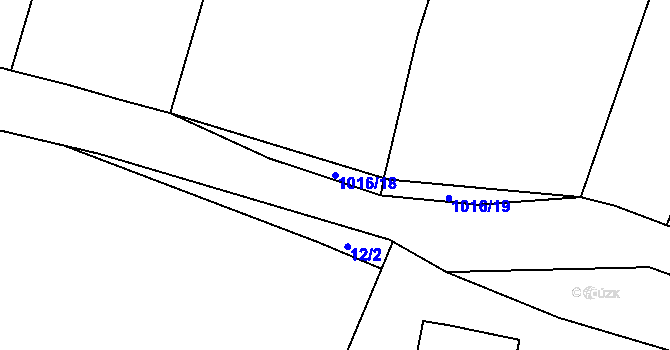 Parcela st. 1016/18 v KÚ Čeraz, Katastrální mapa