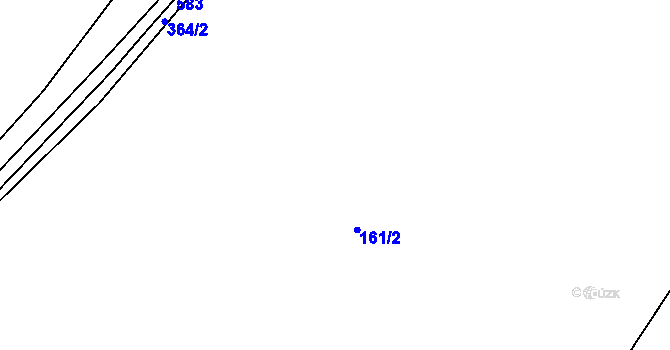 Parcela st. 161/2 v KÚ Lažínky, Katastrální mapa