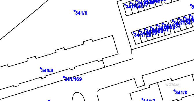 Parcela st. 341/6 v KÚ Vesec u Liberce, Katastrální mapa