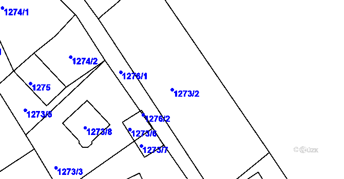 Parcela st. 1273/2 v KÚ Vesec u Liberce, Katastrální mapa
