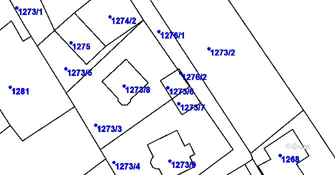 Parcela st. 1273/6 v KÚ Vesec u Liberce, Katastrální mapa