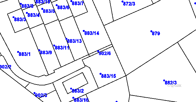 Parcela st. 902/6 v KÚ Vesec u Liberce, Katastrální mapa