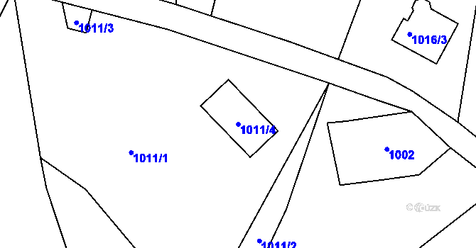 Parcela st. 1011/4 v KÚ Vesec u Liberce, Katastrální mapa