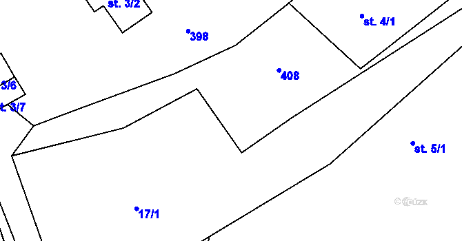 Parcela st. 4/2 v KÚ Horka u Bakova nad Jizerou, Katastrální mapa