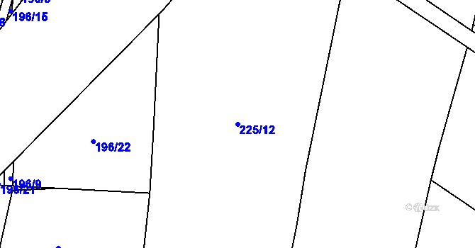 Parcela st. 225/12 v KÚ Horka u Bakova nad Jizerou, Katastrální mapa