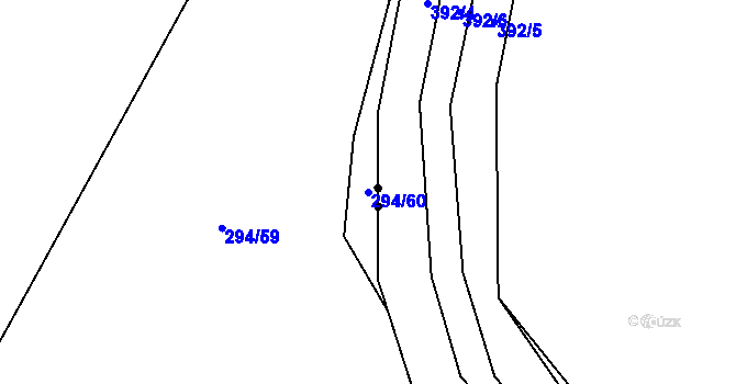 Parcela st. 294/60 v KÚ Horka u Bakova nad Jizerou, Katastrální mapa