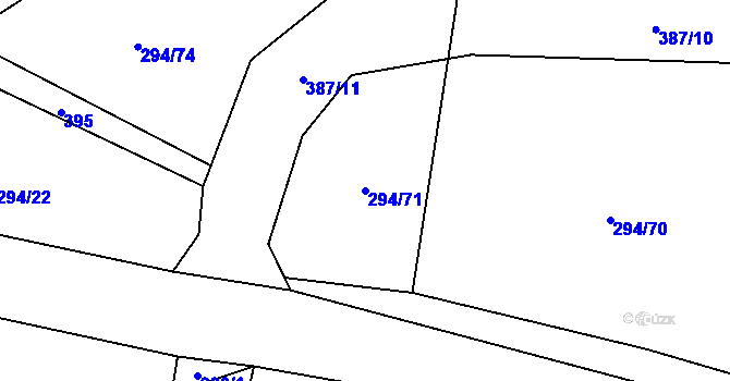 Parcela st. 294/71 v KÚ Horka u Bakova nad Jizerou, Katastrální mapa