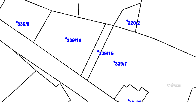 Parcela st. 339/15 v KÚ Horka u Bakova nad Jizerou, Katastrální mapa