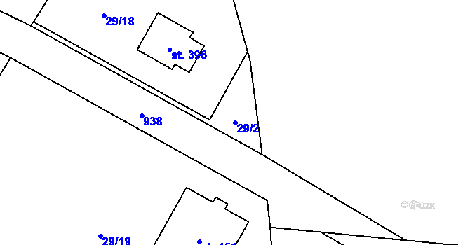 Parcela st. 29/2 v KÚ Veselá u Mnichova Hradiště, Katastrální mapa