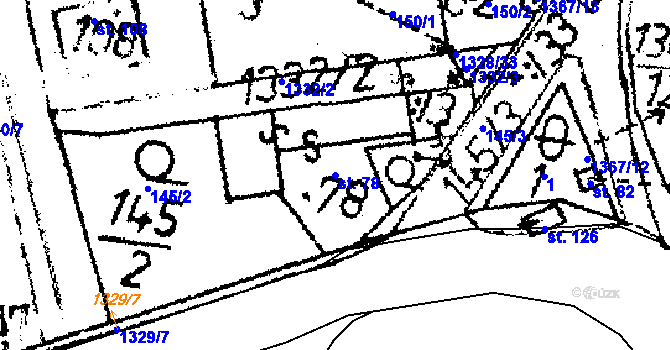 Parcela st. 78 v KÚ Veselá u Častrova, Katastrální mapa