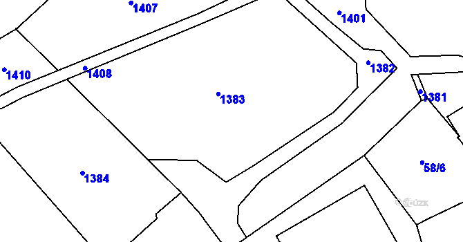 Parcela st. 80/4 v KÚ Veselá u Častrova, Katastrální mapa
