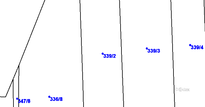 Parcela st. 339/2 v KÚ Veselá u Rokycan, Katastrální mapa