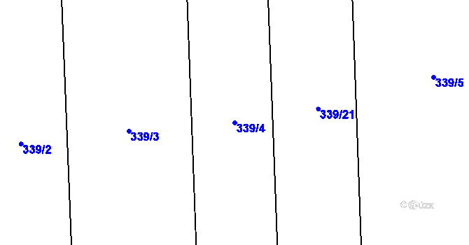 Parcela st. 339/4 v KÚ Veselá u Rokycan, Katastrální mapa