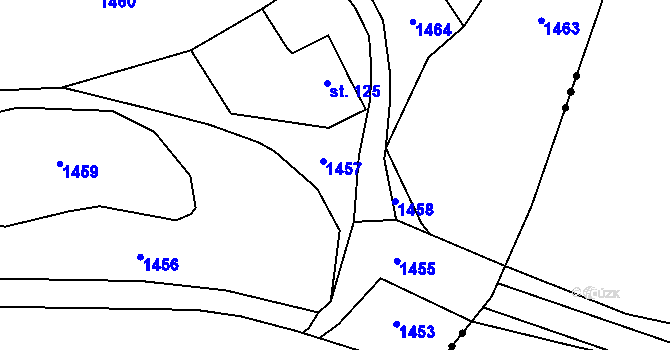 Parcela st. 421 v KÚ Veselá u Semil, Katastrální mapa