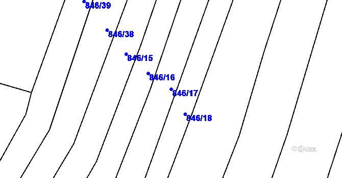 Parcela st. 846/17 v KÚ Veselá u Zlína, Katastrální mapa