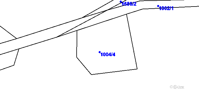 Parcela st. 1004/4 v KÚ Veselé, Katastrální mapa