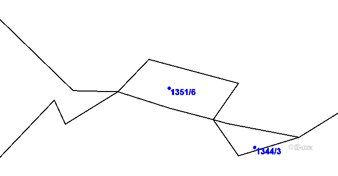 Parcela st. 1351/6 v KÚ Veselé, Katastrální mapa