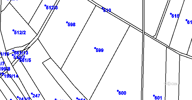 Parcela st. 266/1 v KÚ Veselí u Přelouče, Katastrální mapa