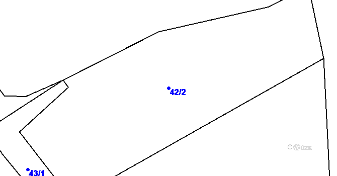 Parcela st. 42/2 v KÚ Veselí u Mohelnice, Katastrální mapa
