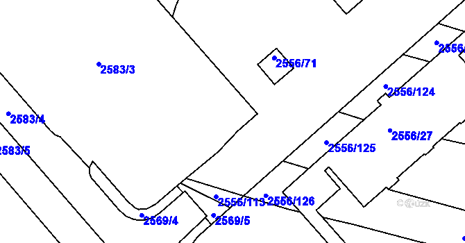 Parcela st. 2556/109 v KÚ Veselí nad Lužnicí, Katastrální mapa