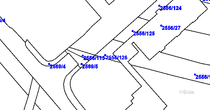 Parcela st. 2556/126 v KÚ Veselí nad Lužnicí, Katastrální mapa