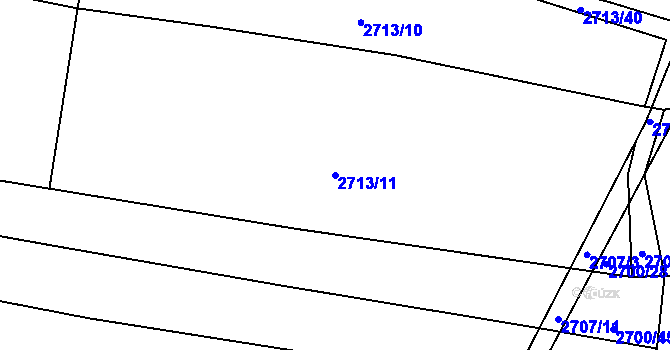 Parcela st. 2713/11 v KÚ Veselí nad Lužnicí, Katastrální mapa