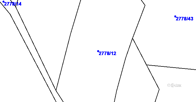 Parcela st. 2778/12 v KÚ Veselí nad Lužnicí, Katastrální mapa