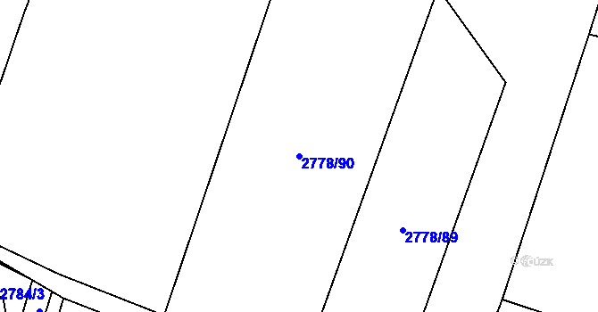 Parcela st. 2778/90 v KÚ Veselí nad Lužnicí, Katastrální mapa