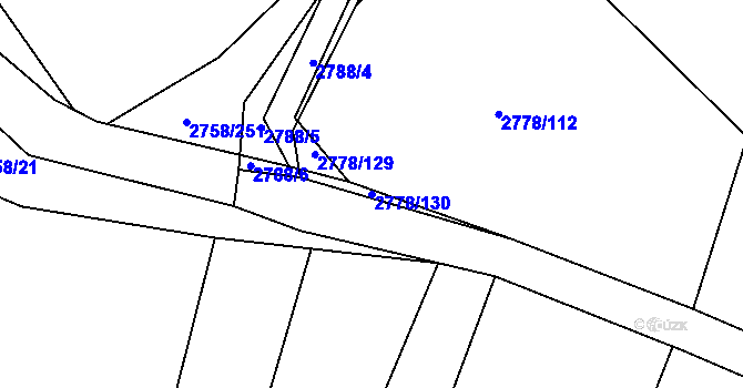Parcela st. 2778/130 v KÚ Veselí nad Lužnicí, Katastrální mapa