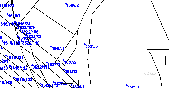 Parcela st. 3525/6 v KÚ Veselí nad Lužnicí, Katastrální mapa