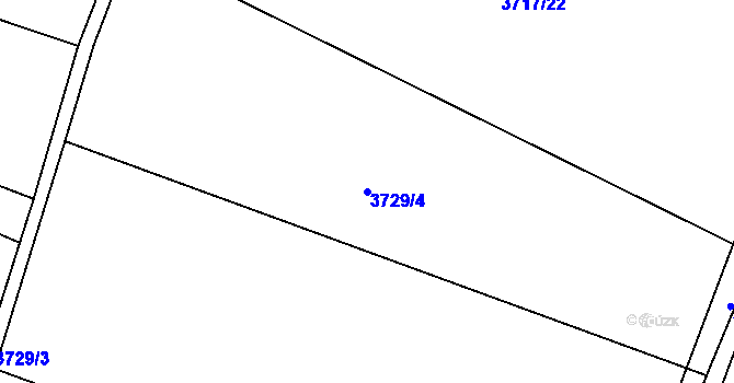 Parcela st. 3729/4 v KÚ Veselí nad Lužnicí, Katastrální mapa