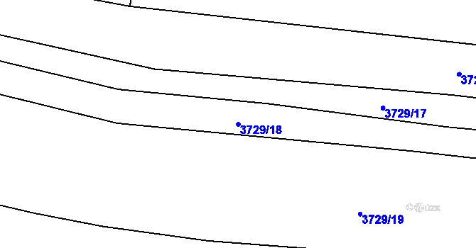 Parcela st. 3729/18 v KÚ Veselí nad Lužnicí, Katastrální mapa